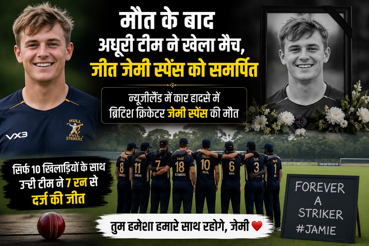 कार हादसे में क्रिकेटर की मौत, 10 खिलाड़ियों के साथ उतरी टीम,  जीतकर दी श्रद्धांजलि