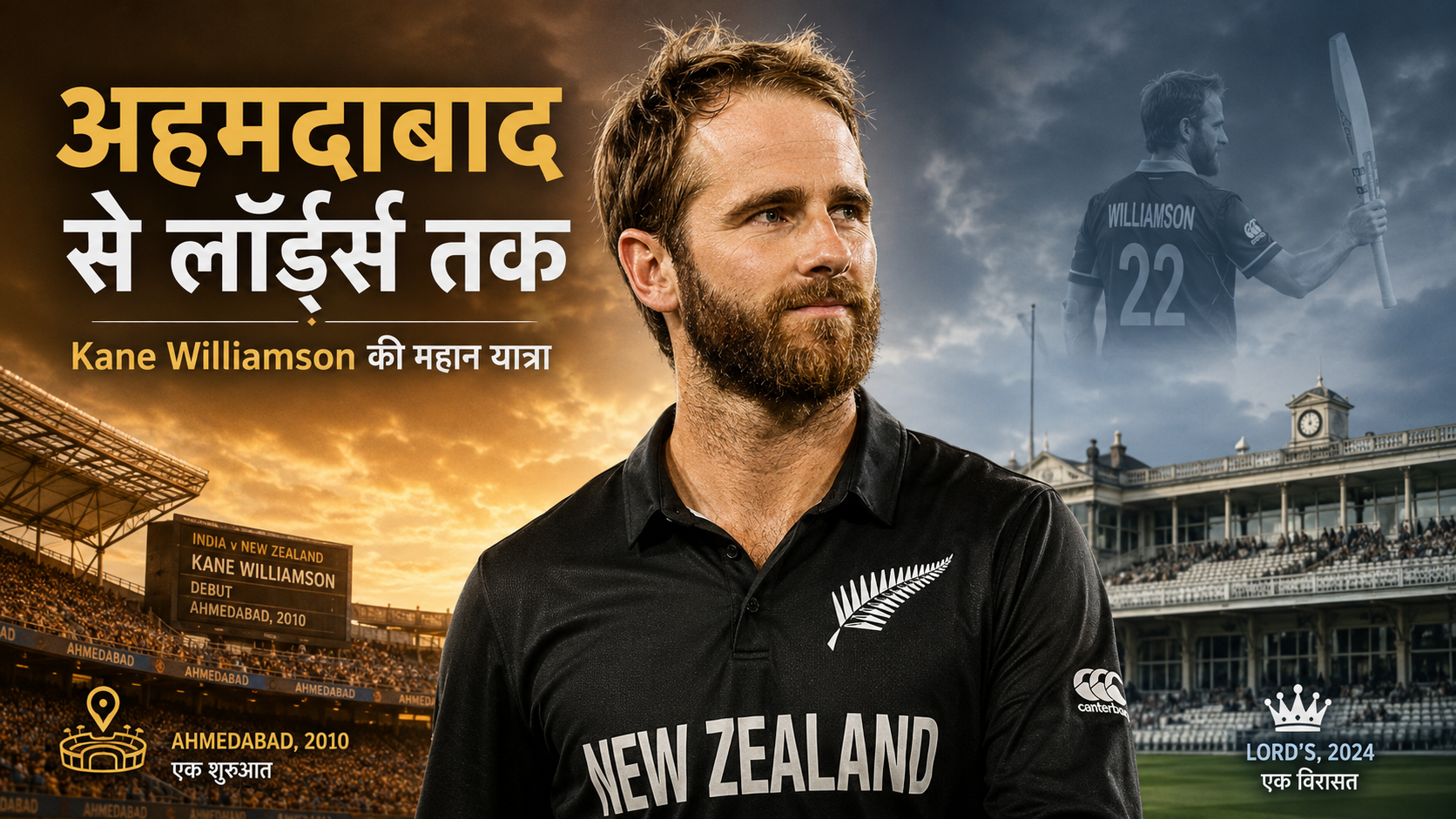 Ahmedabad से Lord’s तक: Kane Williamson की महान यात्रा, शतक से संन्यास तक