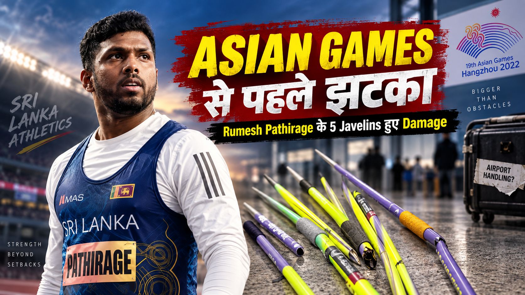एशियन गेम्स से पहले Rumesh Tharanga को झटका, पांच Javelins क्षतिग्रस्त; सरकार देगी नया सेट